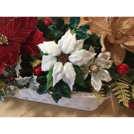 GWIAZDA KWIAT poinsecja BETLEJEMSKA BIAŁA jak żywa na bukiet stroik wianek