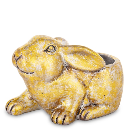 Osłonka cementowa 15x13x22 cm KRÓLIK złoty