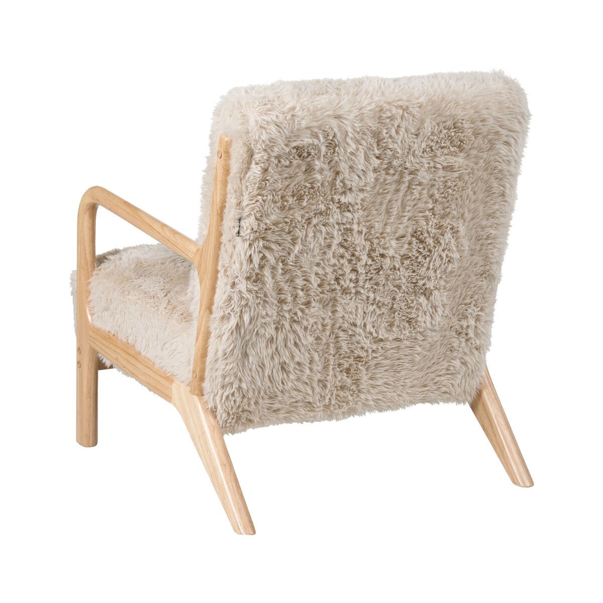 Fotel SKOVDE Sztuczne futro Jasnobeżowy