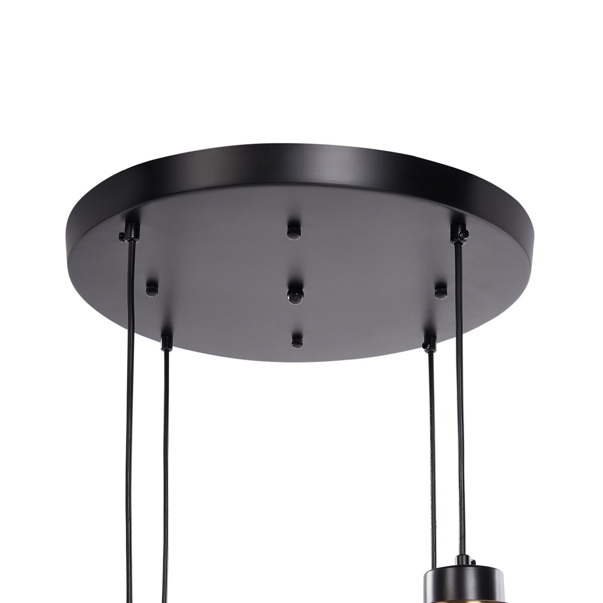 Lampa wisząca szklana 4-punktowa jasnoszara ZAYANDE