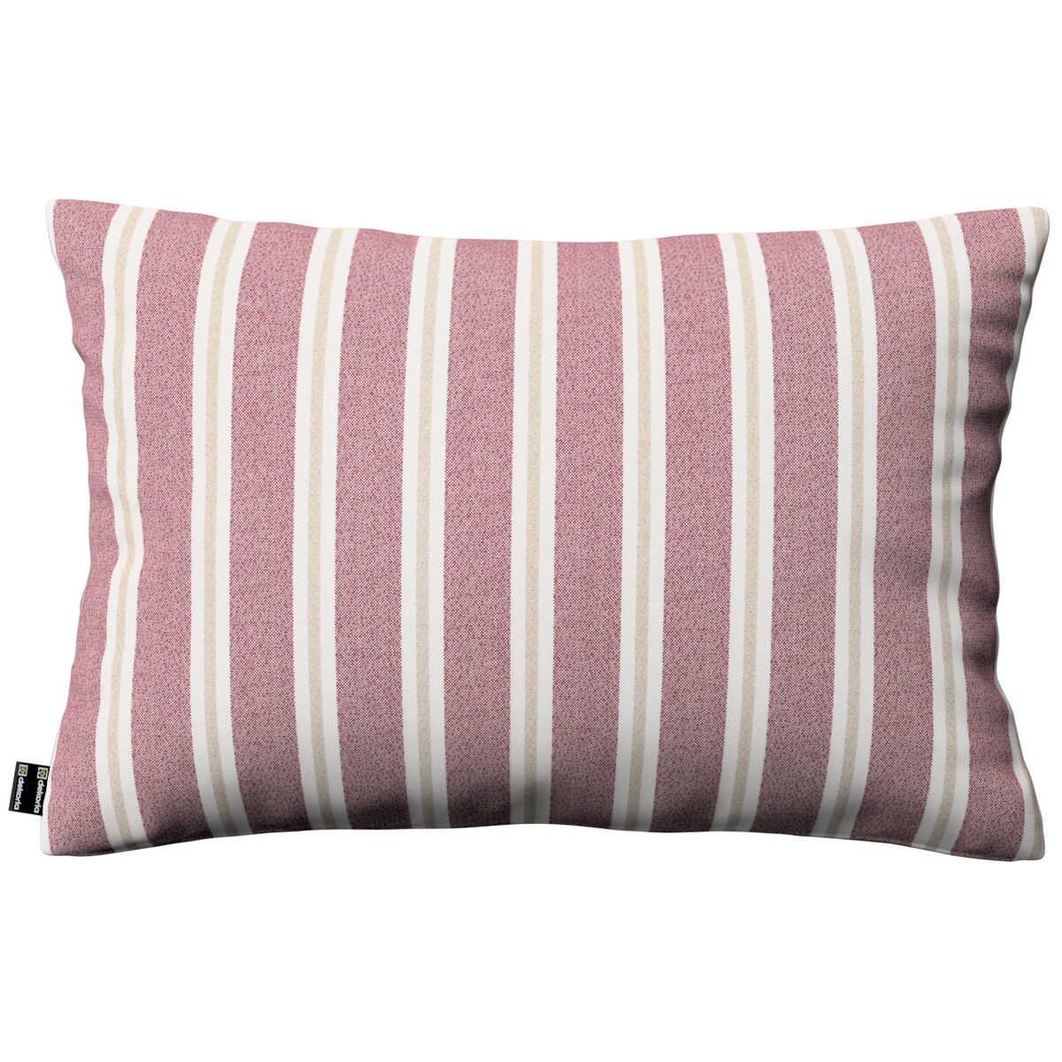 Poszewka Kinga na poduszkę prostokątną 60x40 czerwono-beżowe pasy