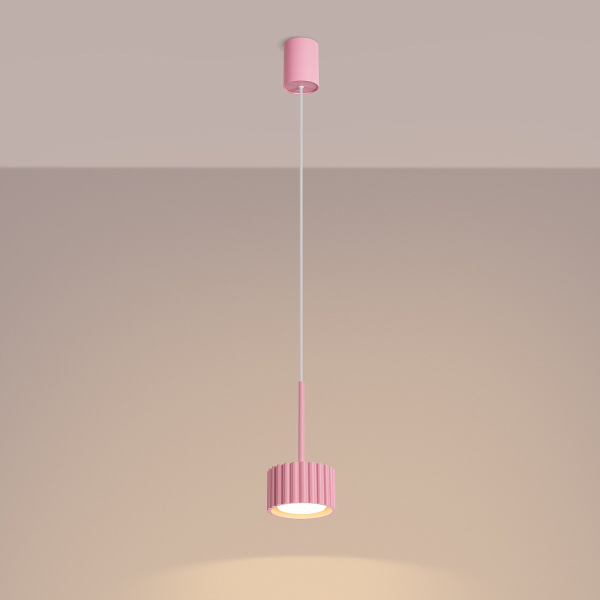 Lampa wisząca AURA 1 różowa Gx53