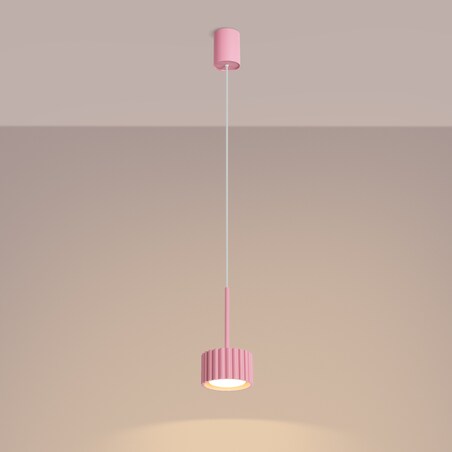 Lampa wisząca AURA 1 różowa Gx53