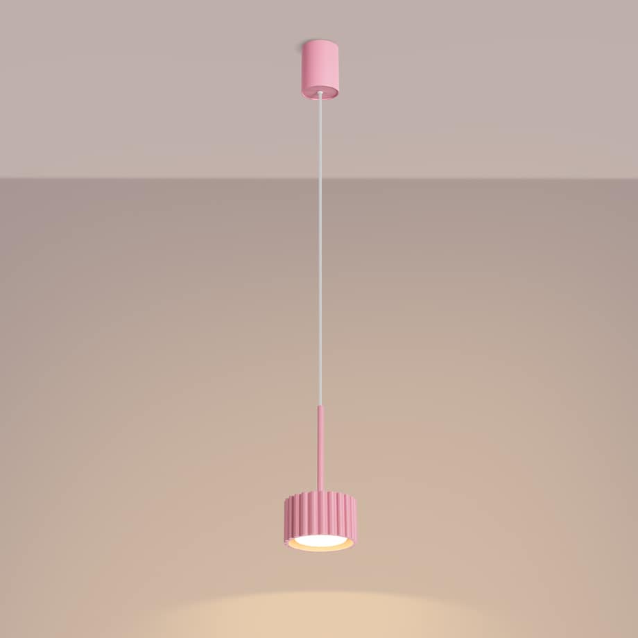 Lampa wisząca AURA 1 różowa Gx53