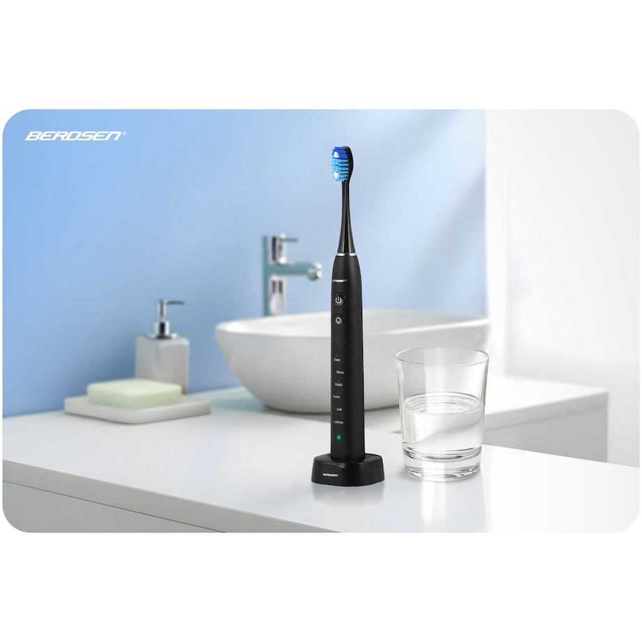 Szczoteczka soniczna do zębów Berdsen Galaxy czarna + etui 322000