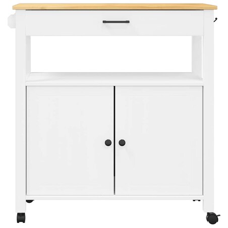 vidaXL Wózek kuchenny MONZA, 84x40x88,5 cm, lite drewno sosnowe