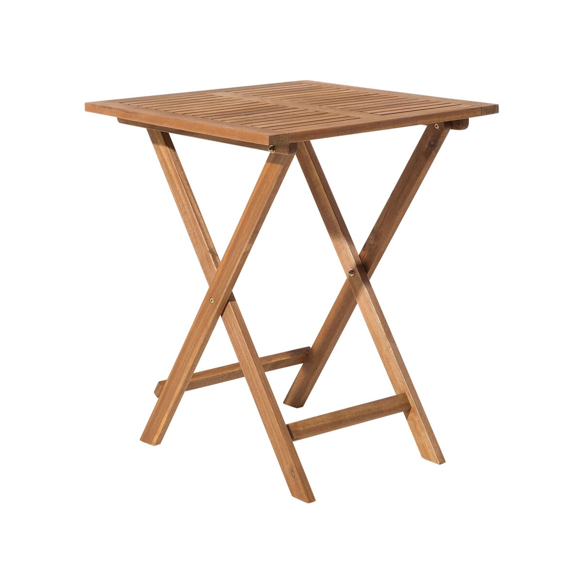 Zestaw mebli balkonowych drewniany jasny z poduszkami niebieskimi FIJI