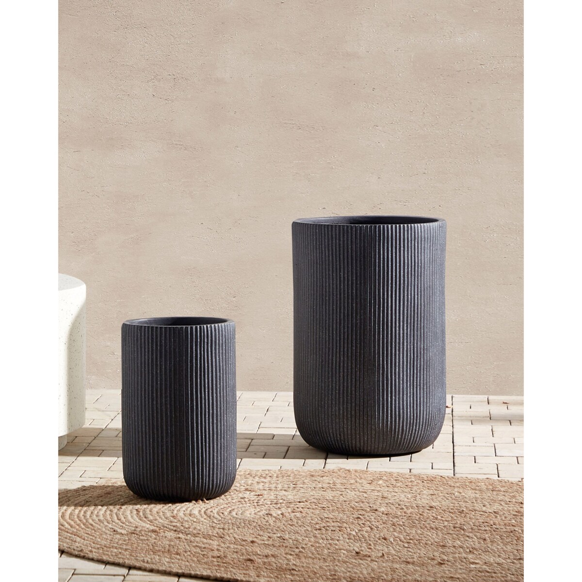 Doniczka EANTIO Ceramika 37 cm Czarny