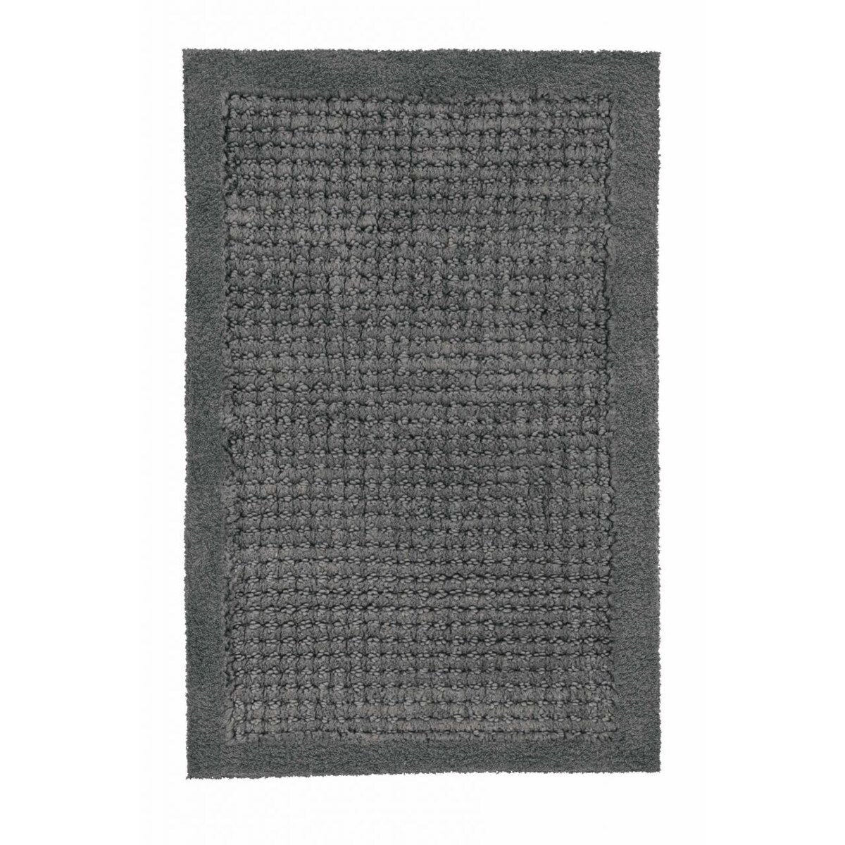 Kleine Wolke Net Dywanik łazienkowy 70x120 cm ciemnoszary 100% bawełna Eco Living antypoślizgowy