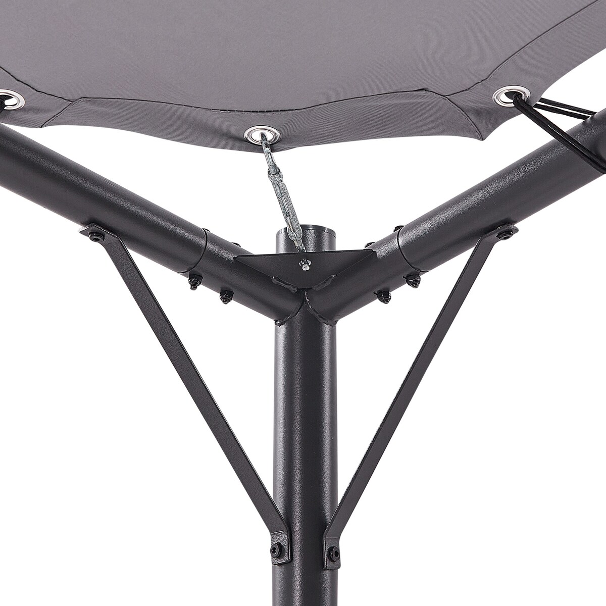 Pawilon ogrodowy AVENTINE Metal 300 cm 300 cm Szary
