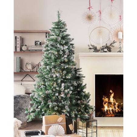 Sztuczna choinka świąteczna LED PALOMAR 180 cm Ciemnozielony