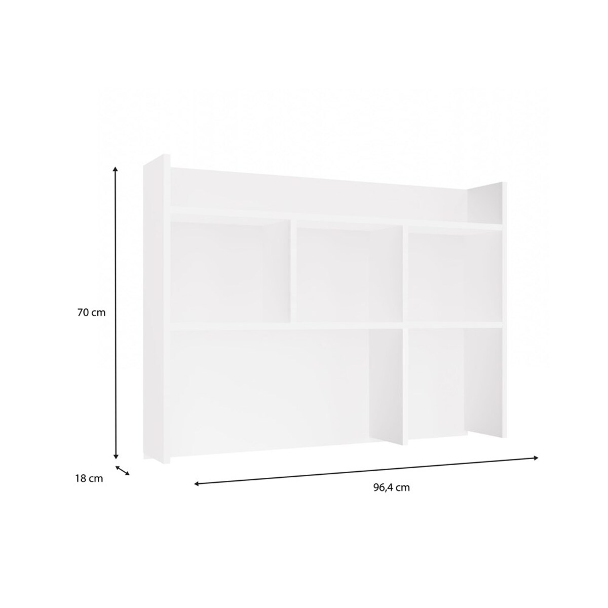 Nadstawka do Biurka 100 cm BIAŁA Regał Na Książki Dokumenty