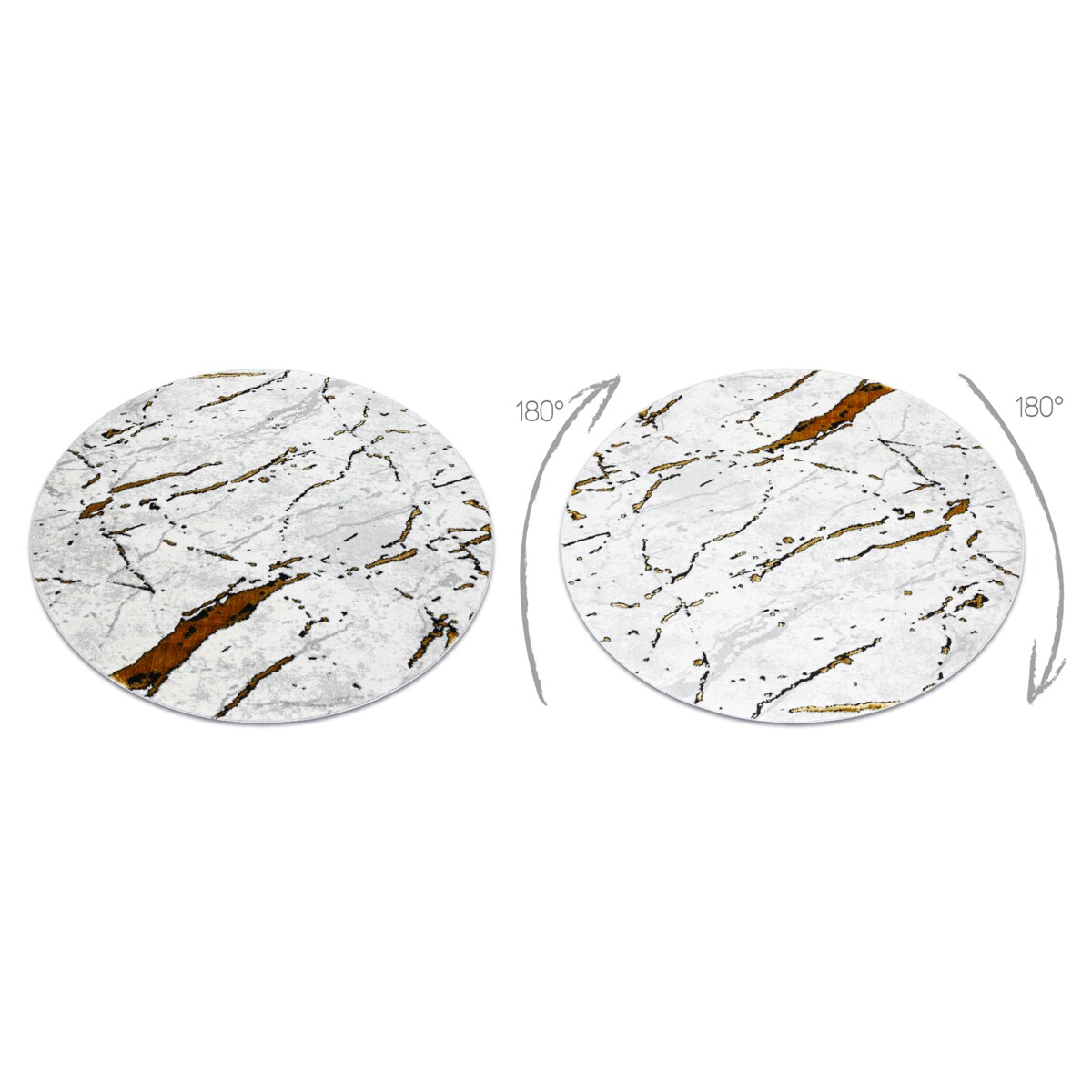 Dywan ALLURE 1963 koło Marmur - koło 150 cm