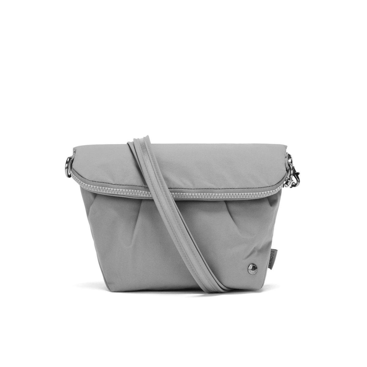 Składana torebka damska antykradzieżowa Pacsafe Citysafe CX Econyl® - jasnoszara