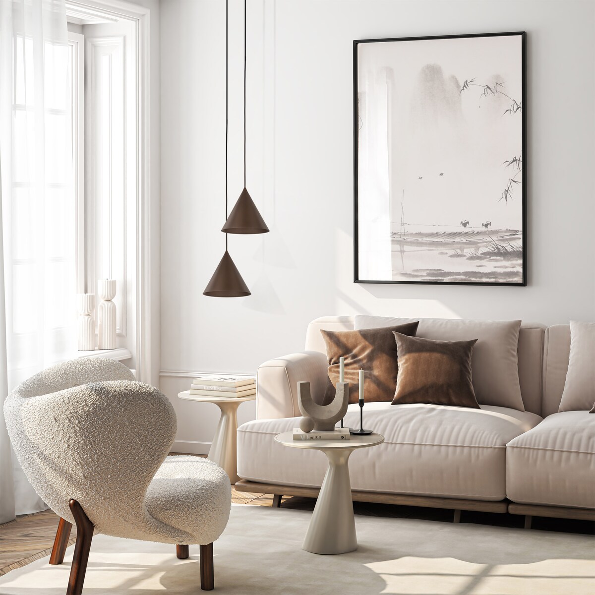 Lampa wisząca CONO BROWN 10073 TK Lighting brązowa metalowa E27 regulowana do salonu i jadalni