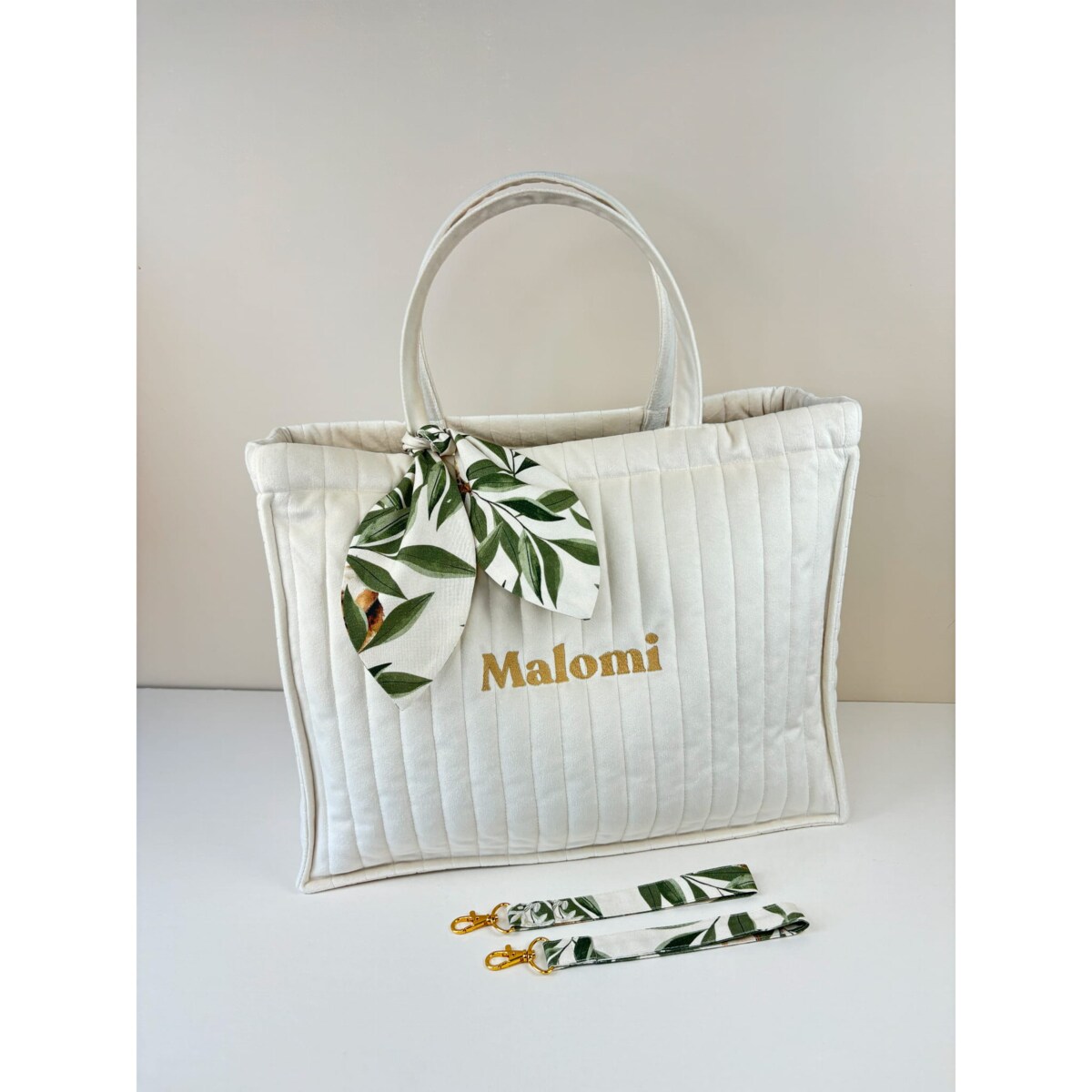 Pikowana torba do wózka Vanilla Cream