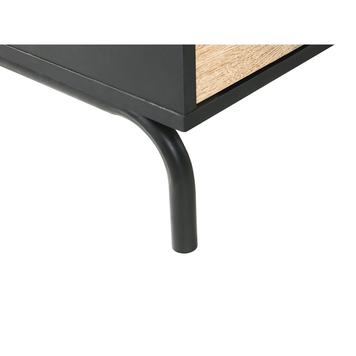 Szafka RTV czarna z jasnym drewnem ARKELY