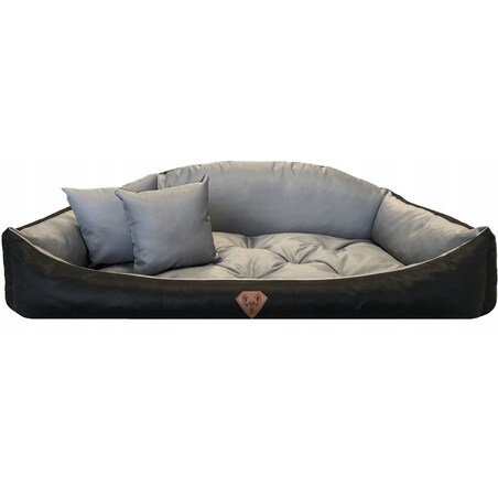 Legowisko Dla Psa Kanapa Posłanie Muszla 100X75 Cm Wodoodporne Poduszki Pikowane Szare