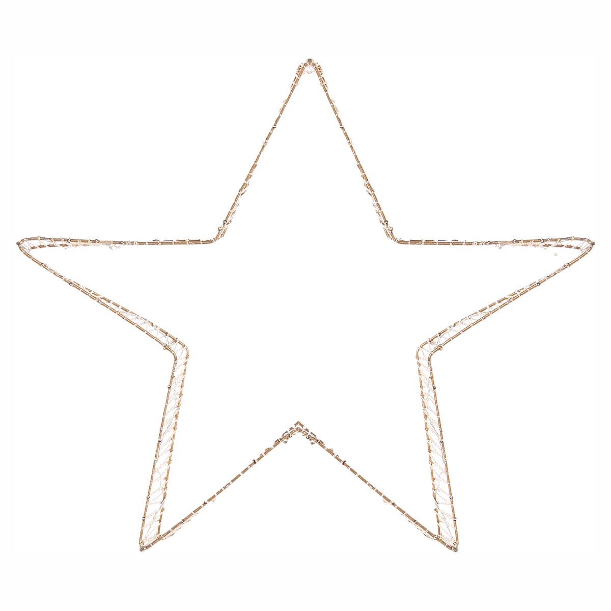 Zestaw 2 dekoracji świątecznych LED ITALLA 30/38 cm Gwiazda Złoty