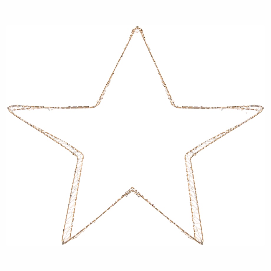 Zestaw 2 dekoracji świątecznych LED ITALLA 30/38 cm Gwiazda Złoty
