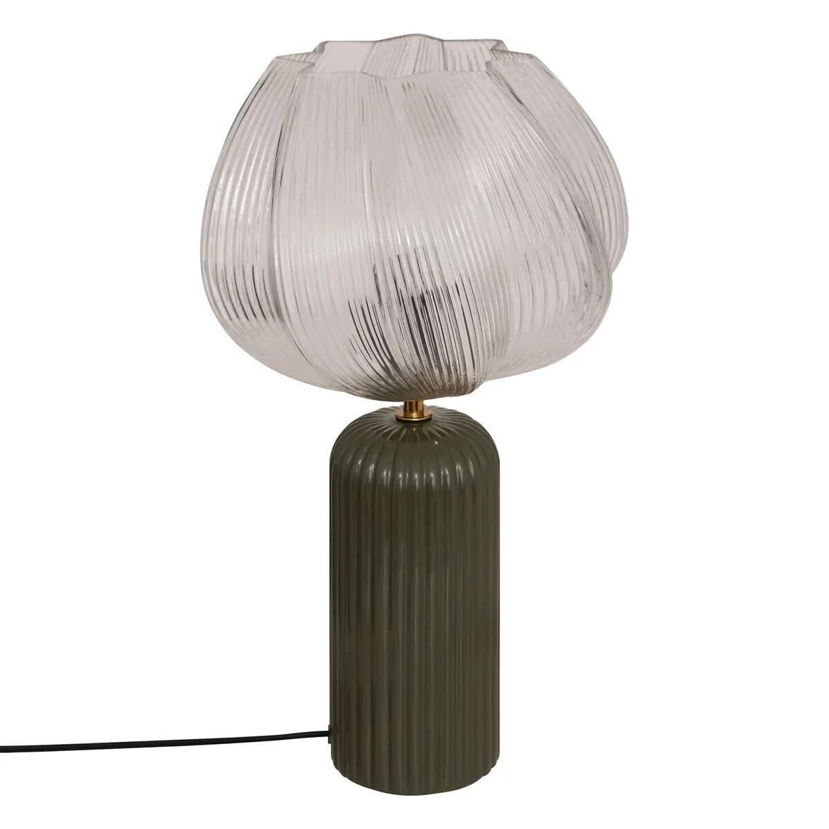Lampa stołowa ceramiczna, khaki, Phylas