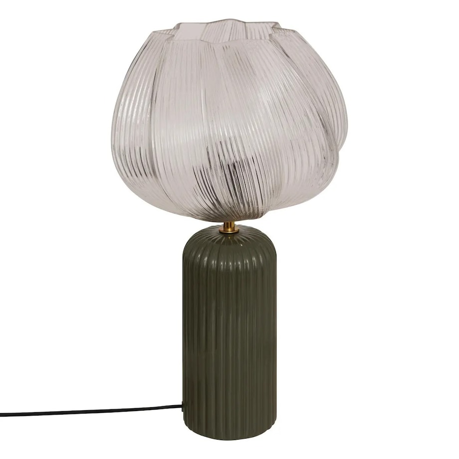 Lampa stołowa ceramiczna, khaki, Phylas