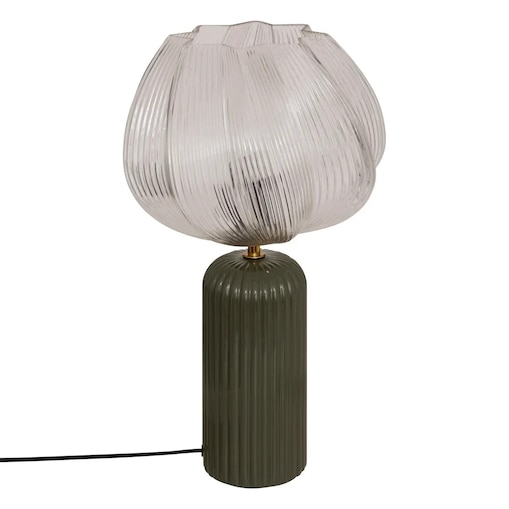 Lampa stołowa ceramiczna, khaki, Phylas