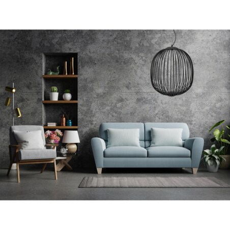 Lampa Wisząca Loft Industrial Czarna Metalowa Led