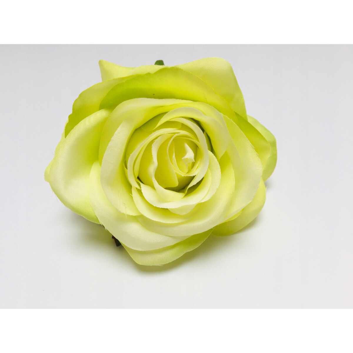 RÓŻA SZTUCZNA główka kwiatowa wyrobowa do STROIKA bukietu dekoracji ZIELONA