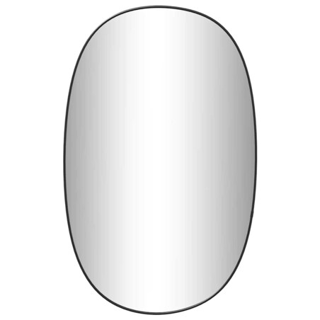 vidaXL Lustro ścienne, czarne, 80x50 cm