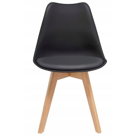 KRZESŁO SKANDYNAWSKIE KUCHNI salonu JADALNI poduszka OSLO czarne JUMI