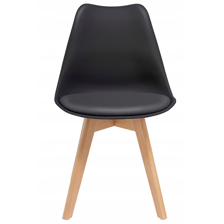 KRZESŁO SKANDYNAWSKIE KUCHNI salonu JADALNI poduszka OSLO czarne JUMI