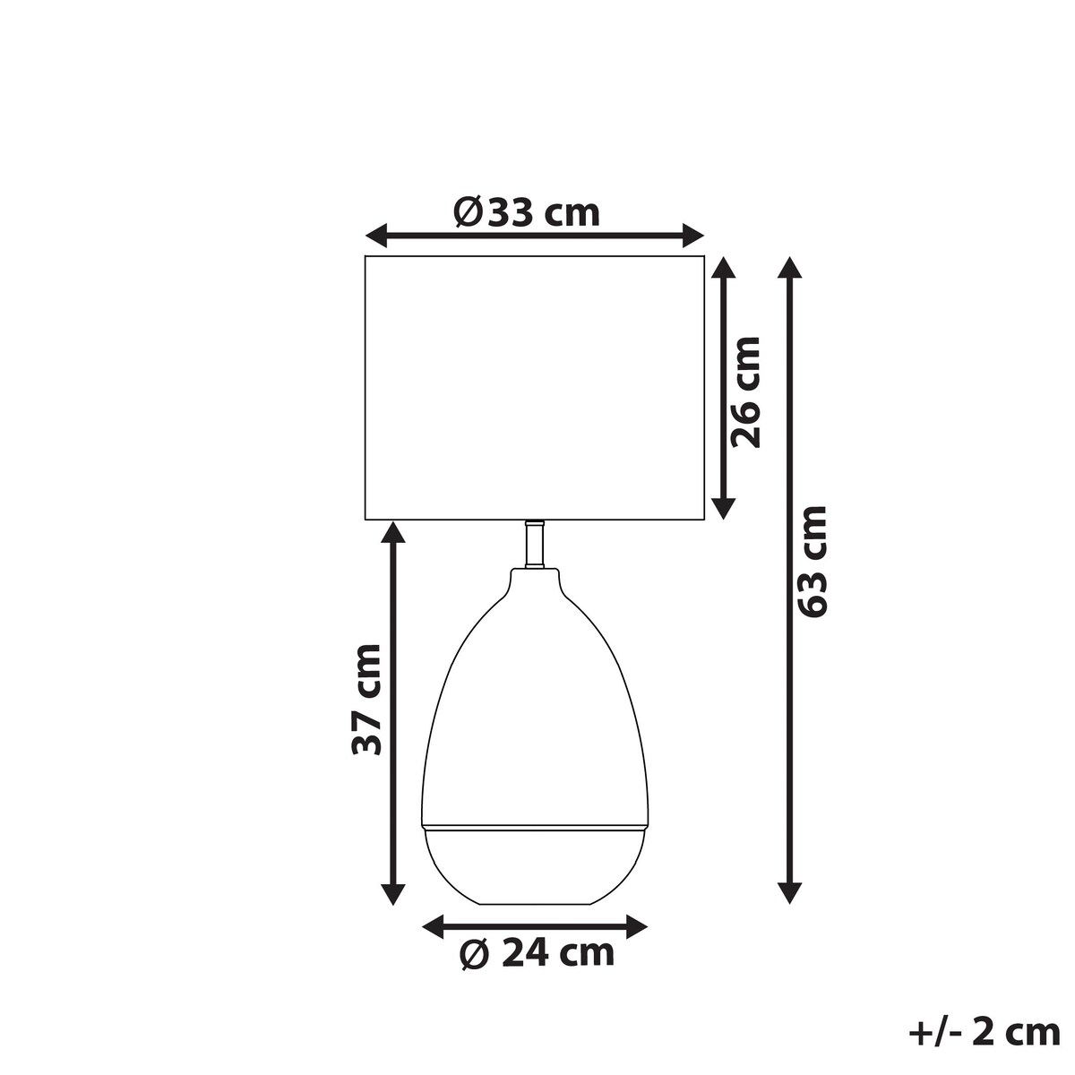 Lampa stołowa OKARI Szkło Biały