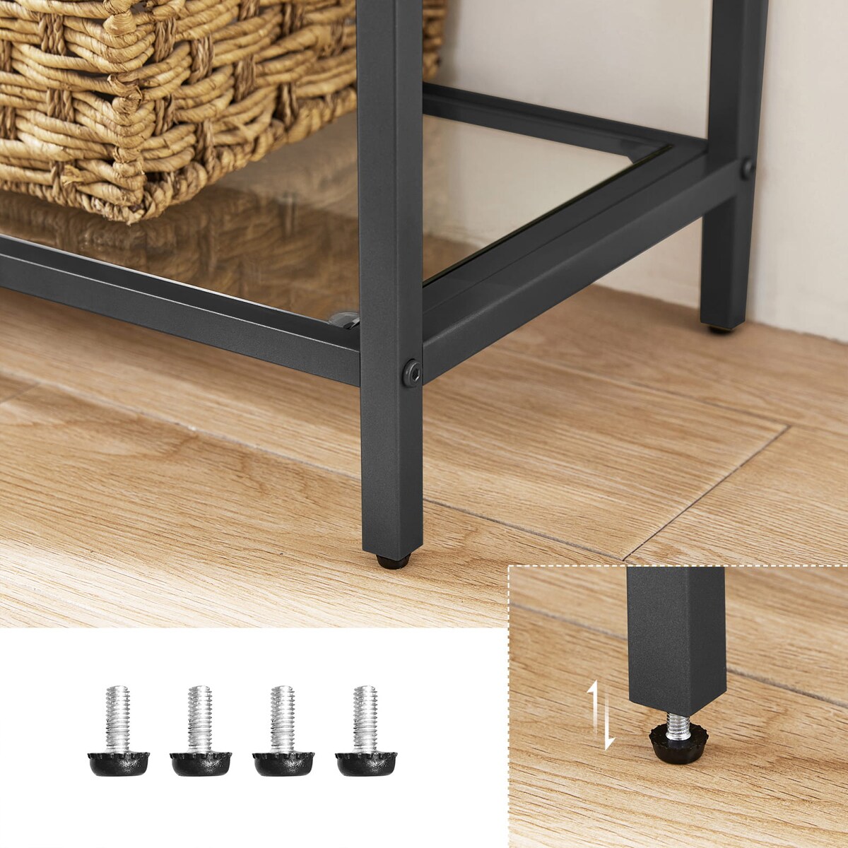 Regał 83X30,2X183,5 Cm Czarny