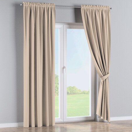 Zasłona na kanale z grzywką 1 szt. 130x245 kremowy beż