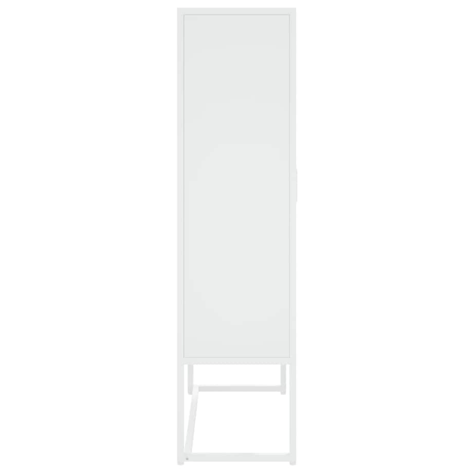 vidaXL Szafka, biała, 80x35x135 cm, stal