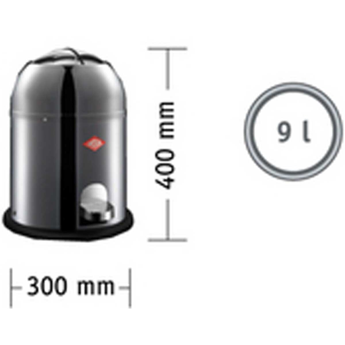 Kosz na śmieci stal nierdz Single Master Wesco