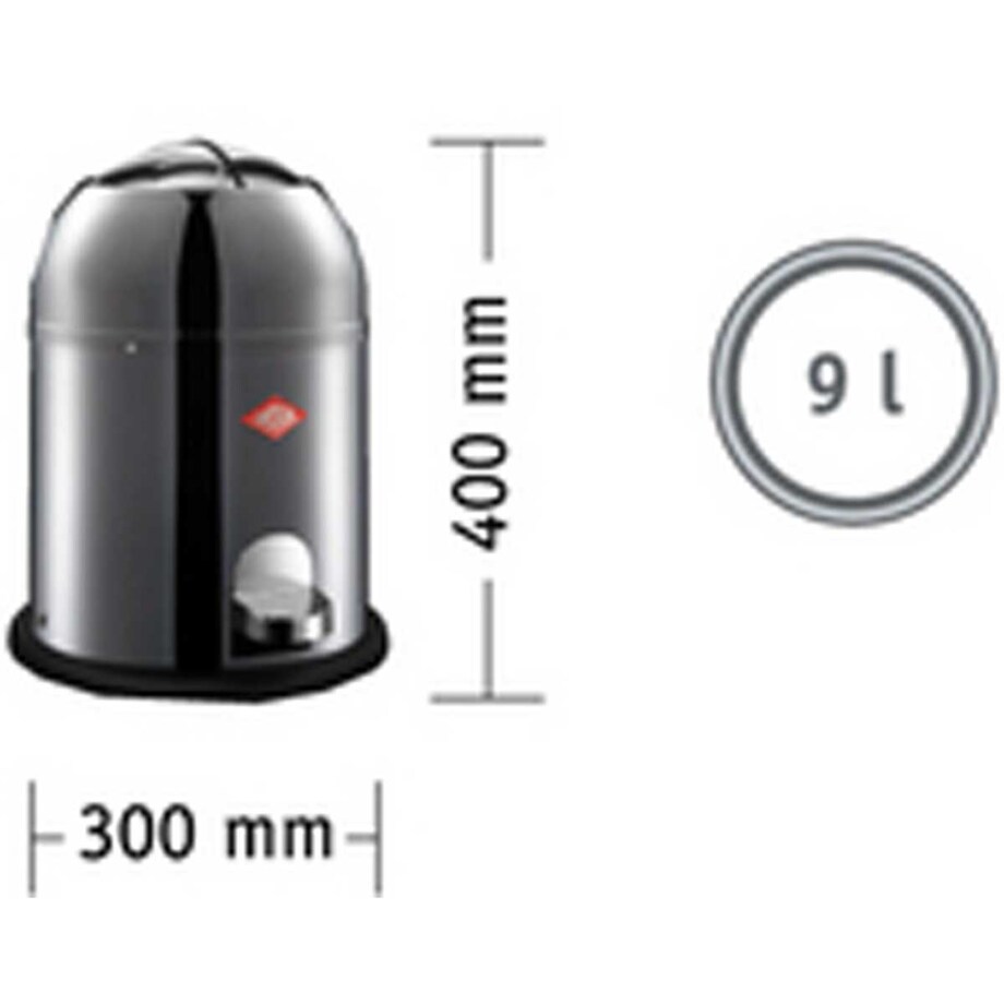 Kosz na śmieci stal nierdz Single Master Wesco