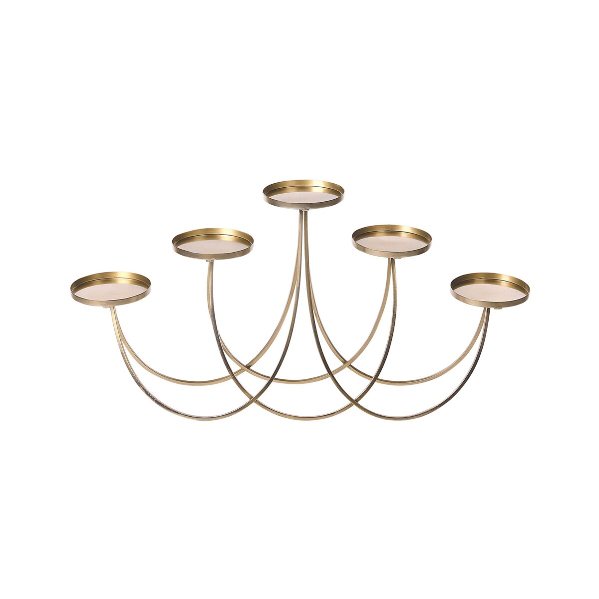 Świecznik metalowy 38 cm złoty BUARAN