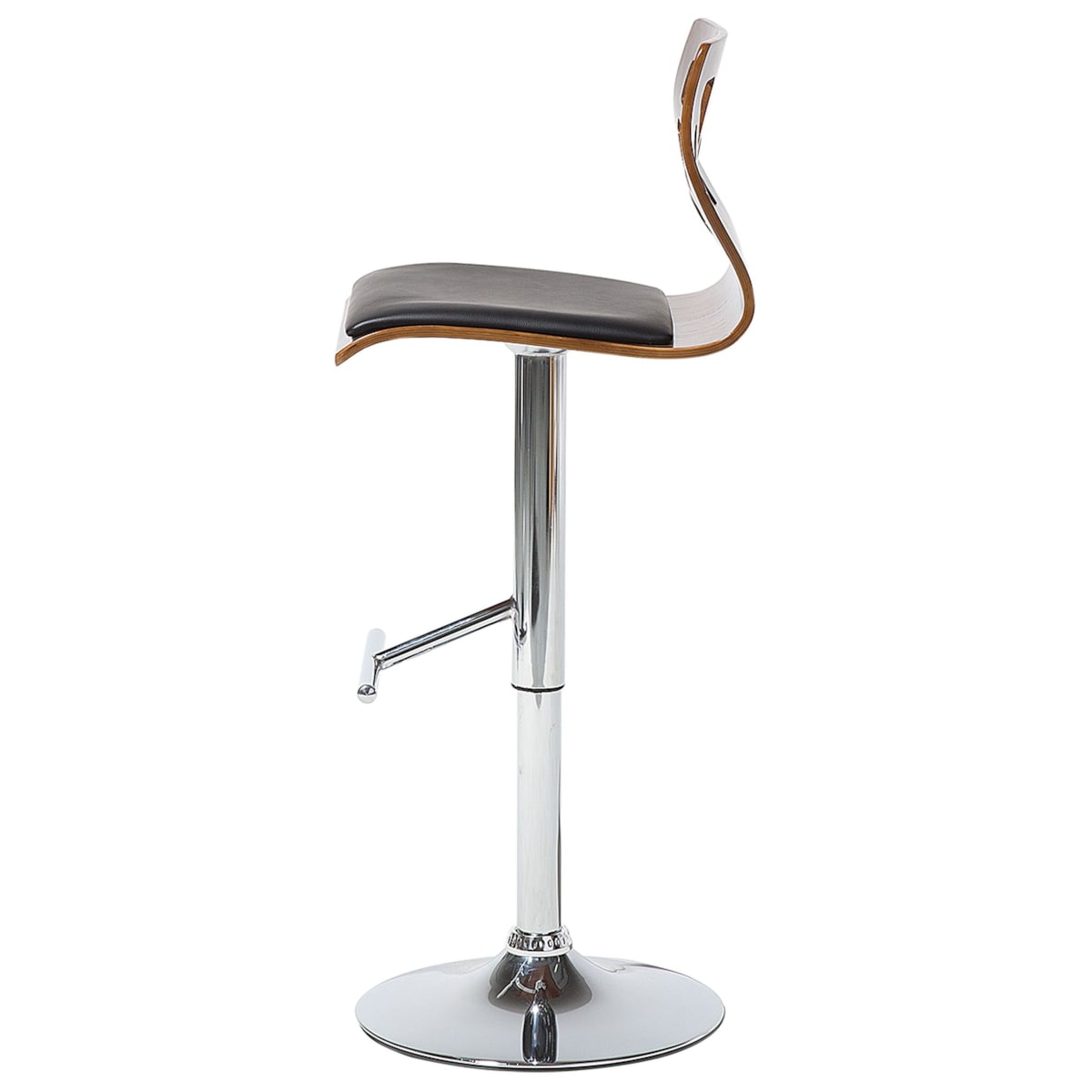 Zestaw 2 krzeseł barowych PETERSBURG Ekoskóra Obrotowy Czarny