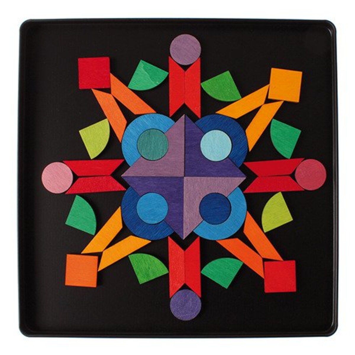 Układanka magnetyczna Kształty Geometryczne i Klejnoty - drewniane klocki Grimm's 6+