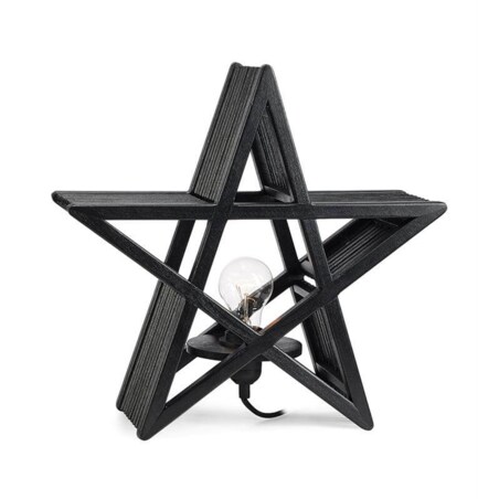 Ozdoba stołowa świetlna Bamboo gwiazda star stojąca czarna, Markslojd