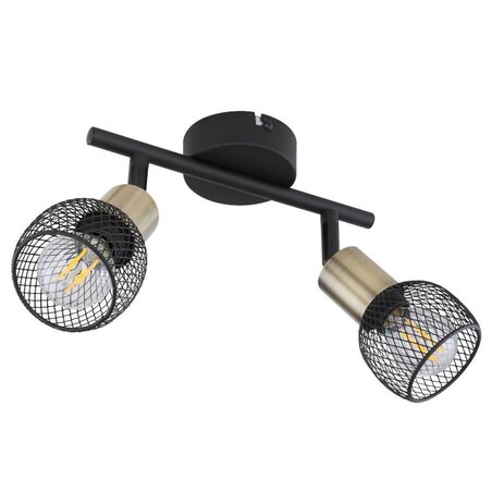 Regulowana LAMPA sufitowa FIASTRA 54028-2 Globo industrialna do przedpokoju czarna