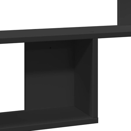 vidaXL Półka ścienna, czarna, 100x15x70 cm, materiał drewnopochodny