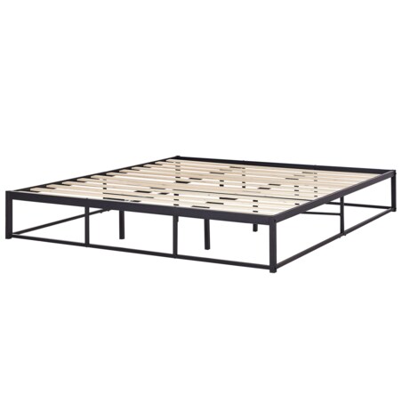 Łóżko metalowe 180 x 200 cm czarne VIRY