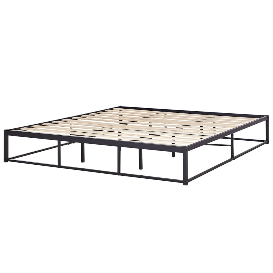 Łóżko metalowe 180 x 200 cm czarne VIRY