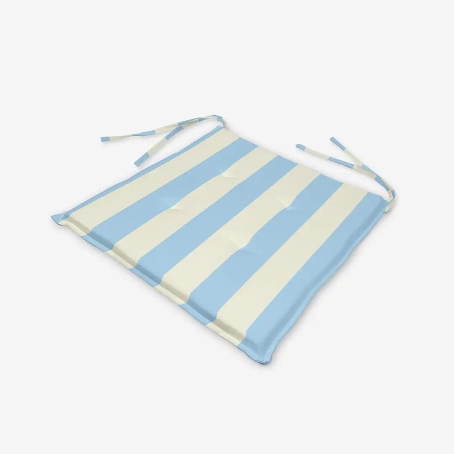 Poduszka świąteczna na krzesło - klasyczne błękitne pasy