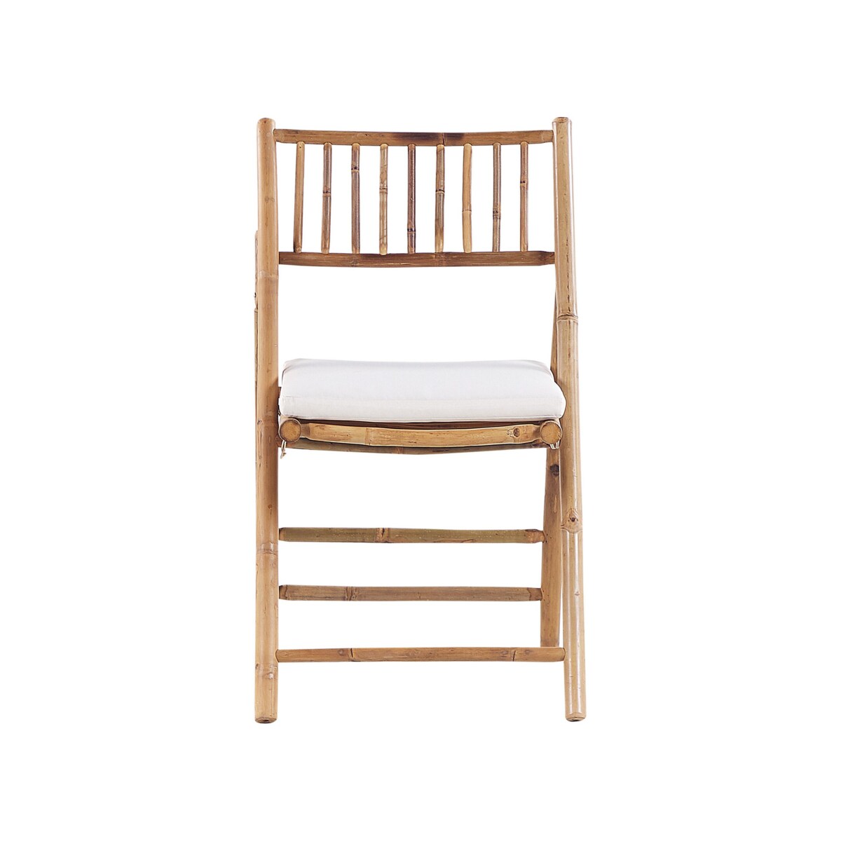 Zestaw mebli ogrodowych drewno bambusowe z poduszkami białymi SAVALLETRI