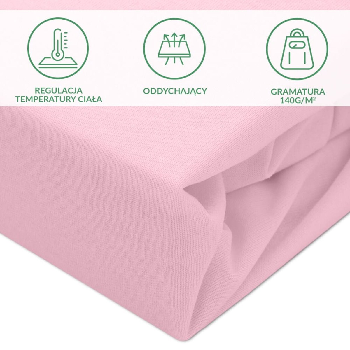 Prześcieradło ochronne wodoodporne z gumką 2w1, rozmiar 80x200 SG kolor róż