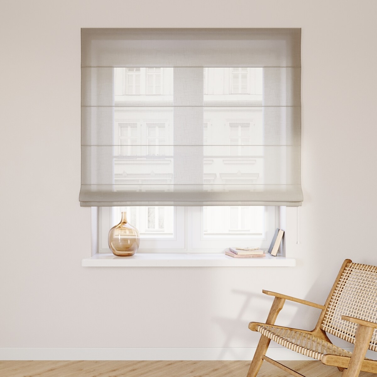 Roleta rzymska Capri 110x150 prześwitujący beżowy